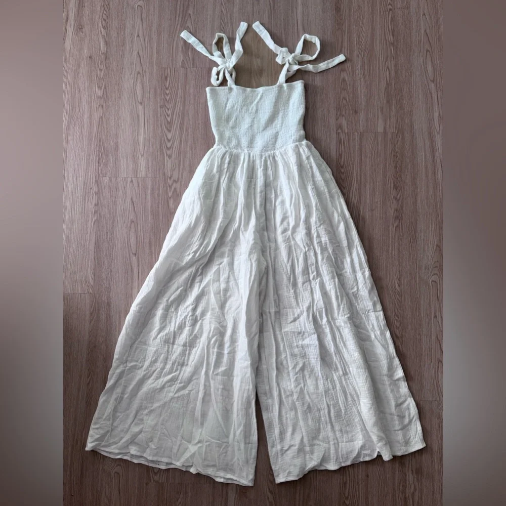 Petal & pup gauzy cotton wide leg jumpsuit smocked top nwot - Picture 6 of 6